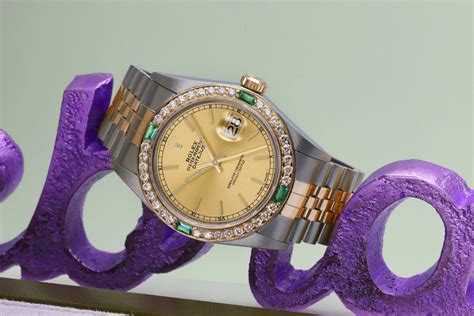 Rolex Datejust Lunetta di diamanti/smeraldo Quadrante a